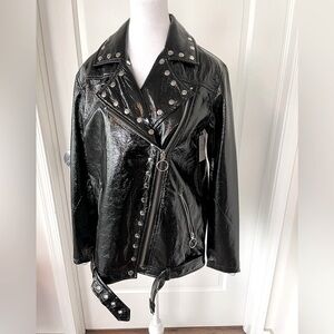 STONE ROW Patent Weather Women’s Jacket Black Size Small